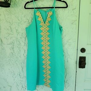 Lilly Pulitzer Pearl Lace turquoise sheath